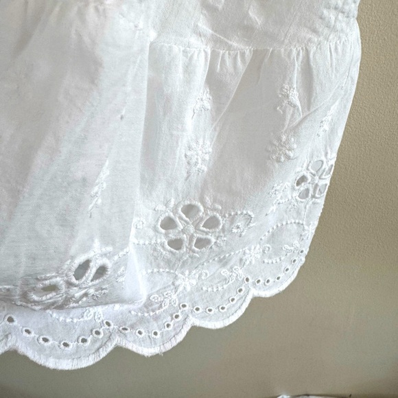Urban Outfitters Wildflower Babydoll Mini White Eyelet Lace Dress Size L - Picture 6 of 10